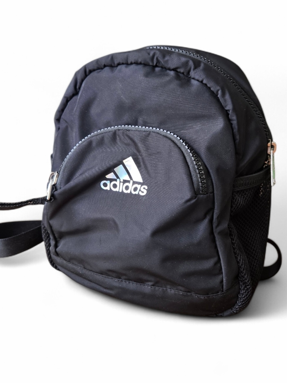adidas Black Mini Backpack Iridescent Logo